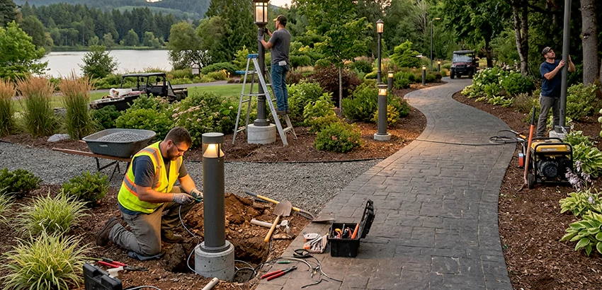 Landscape Post, Pole, and Bollard Lighting Installation in Bessemer